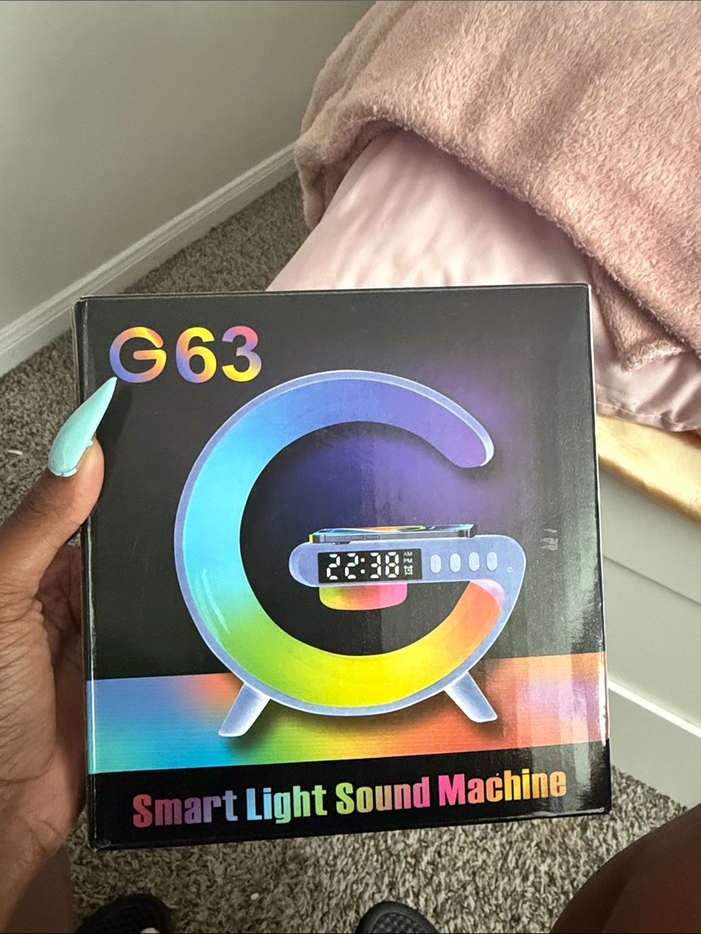 Smart Light Sound Machine Speaker - Rainbow LED Clock